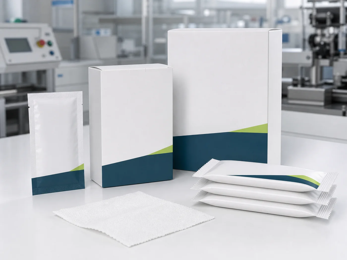 Private-label delay care wipe formats with single sachet, three-wipe carton, ten-wipe carton and nonwoven substrate