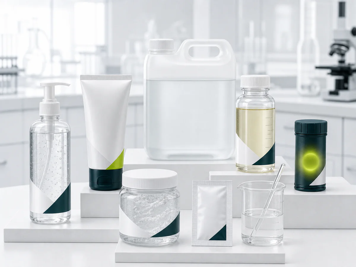 Hybrid and silicone lubricant product development display