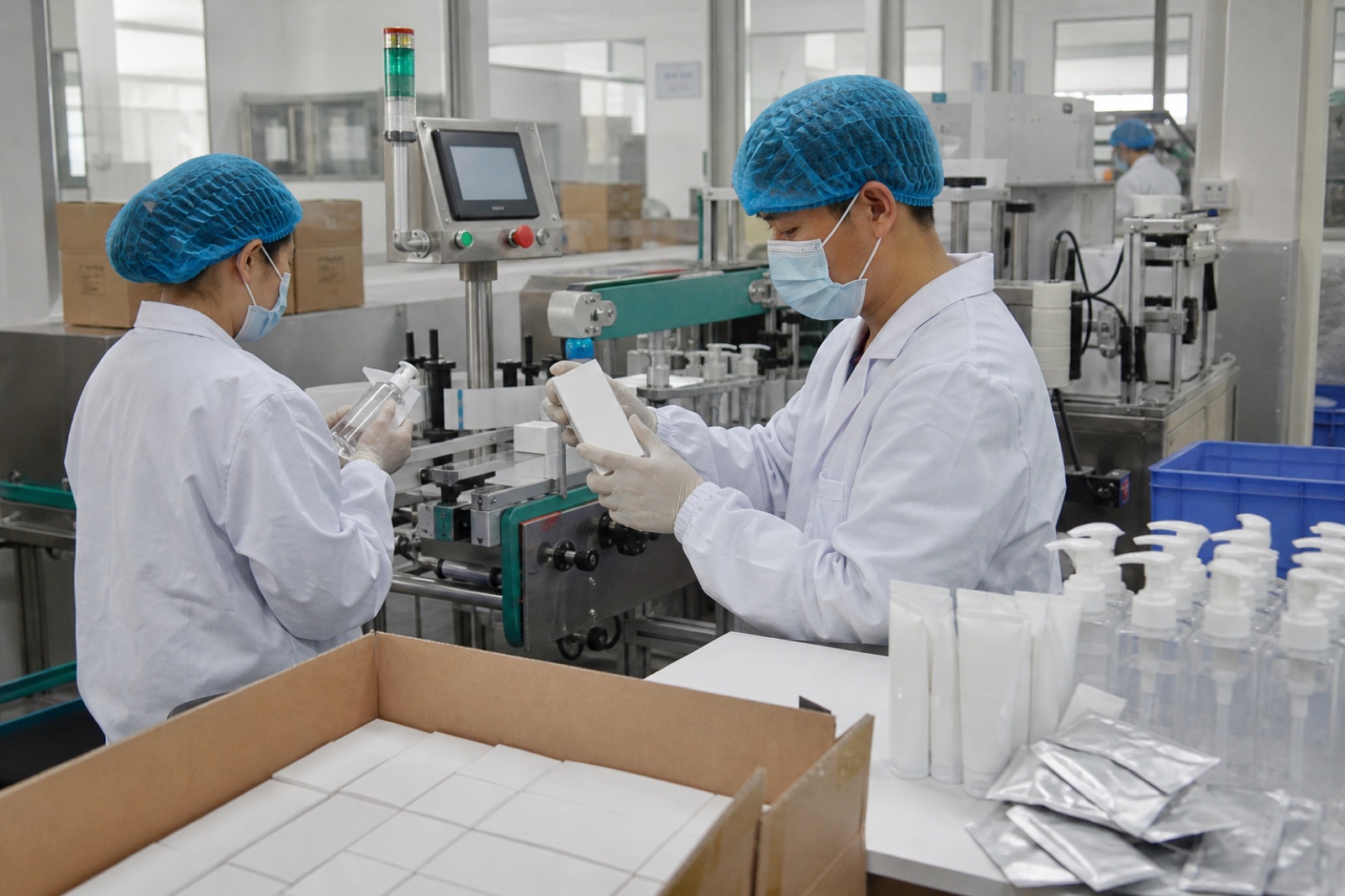 Packaging & batch identification — illustrative process visual